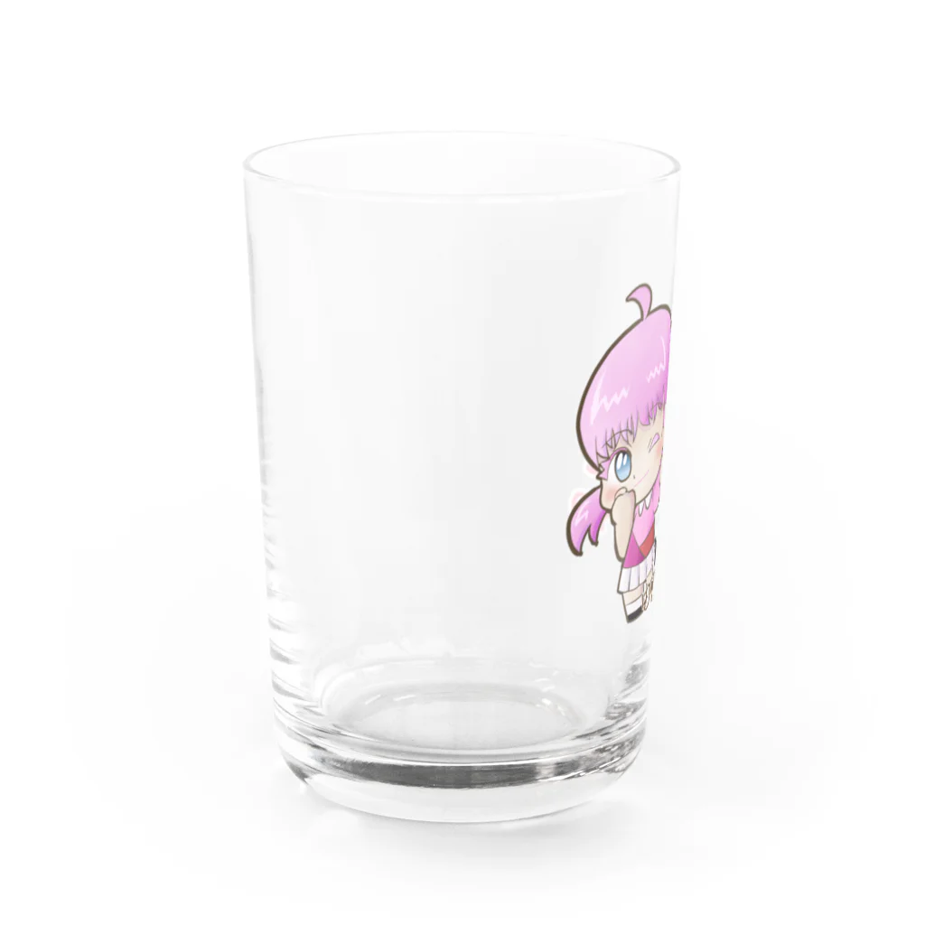 はりねずこのイラストのゲームオン！モモちゃん Water Glass :left