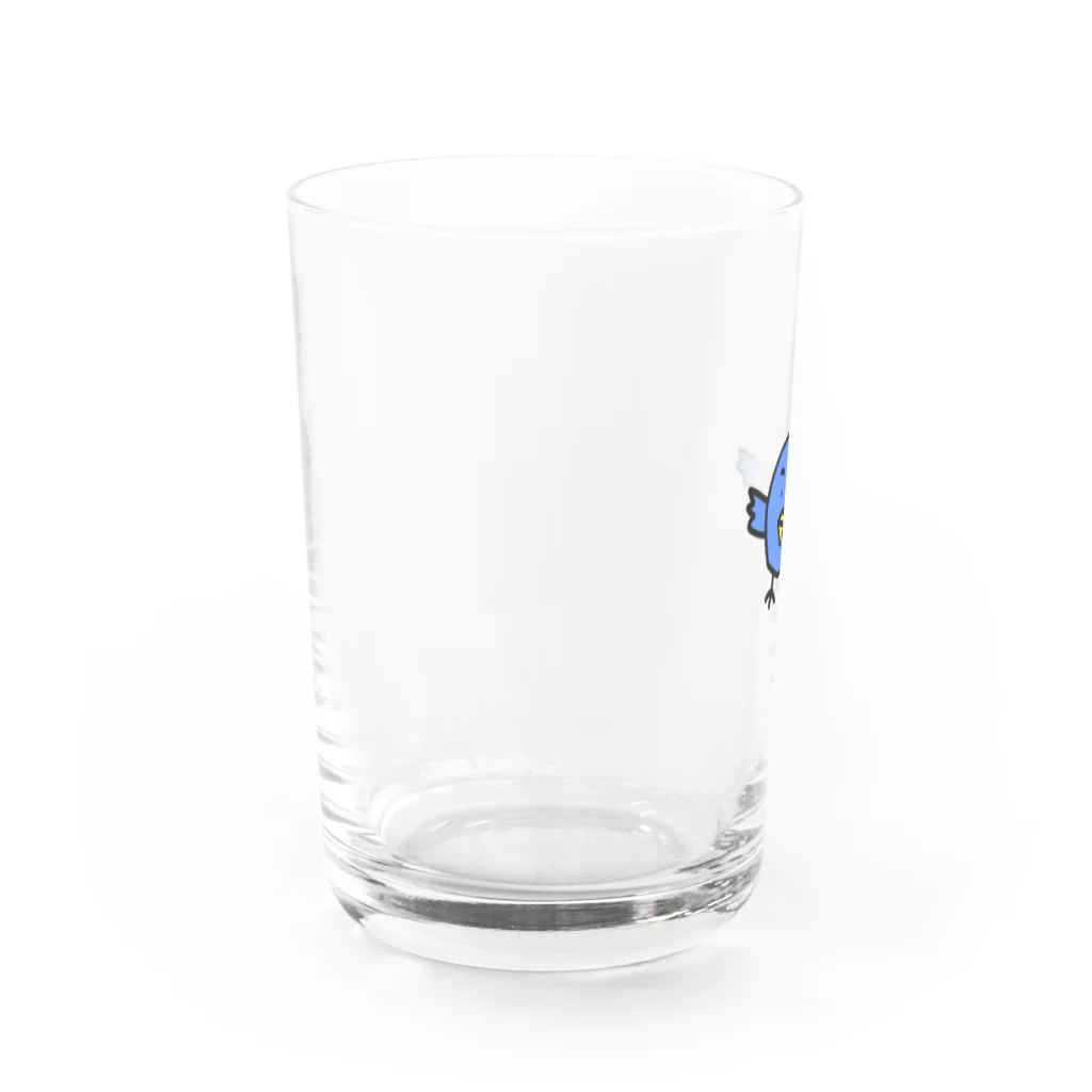まあのあおいとり Water Glass :left
