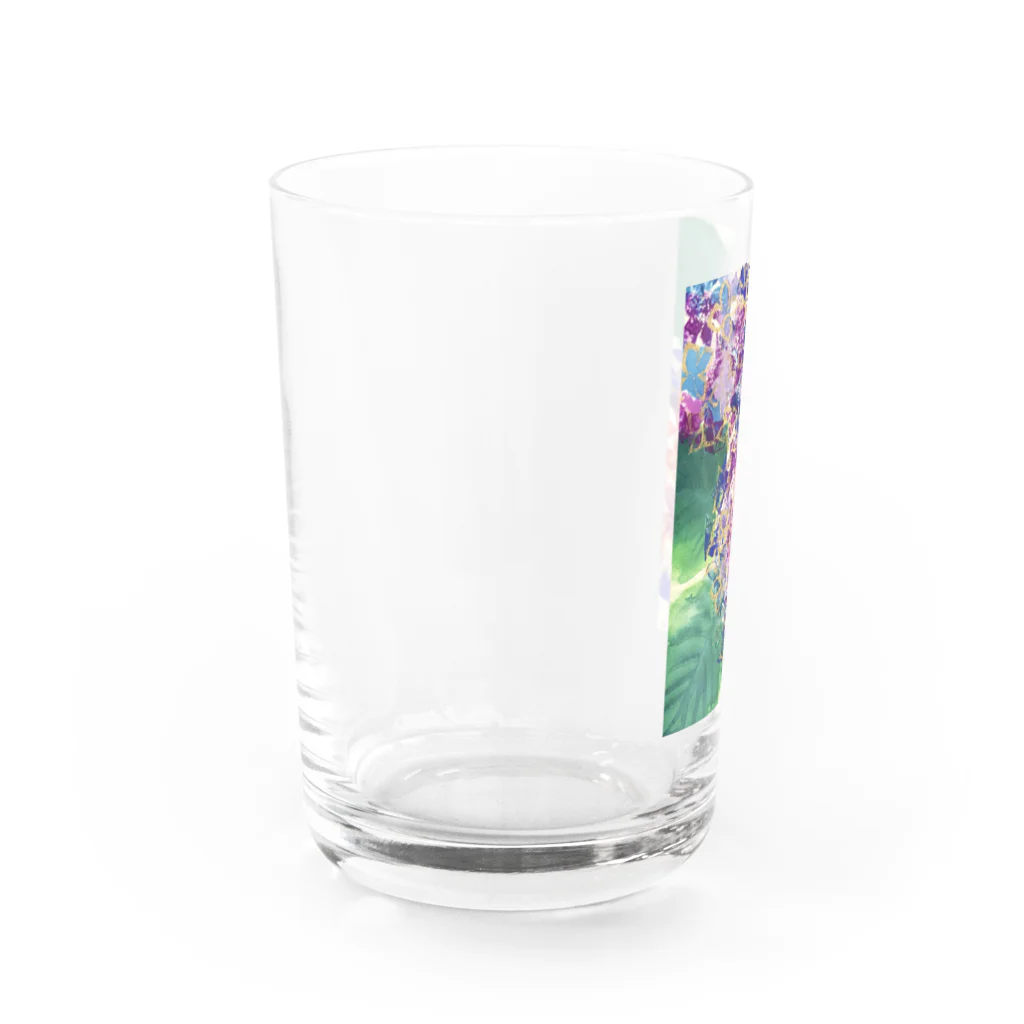 季節の庭園（ななみ紗名のショップ）の紫陽花のグッズ Water Glass :left