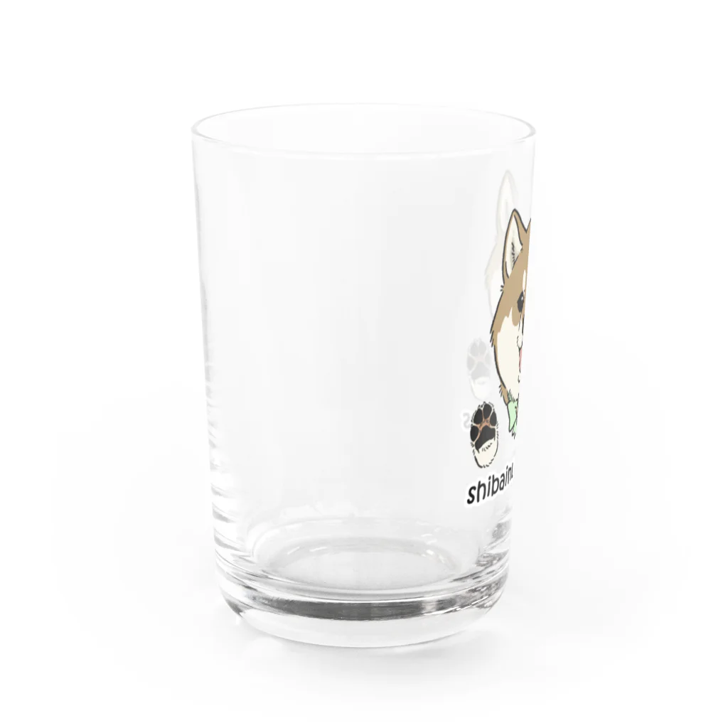 豆つぶのshiba-inu fanciers(赤柴) Water Glass :left