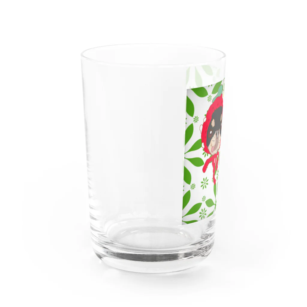 choco-maroのにこりさちゃん（いちご娘・ボタニカル） Water Glass :left