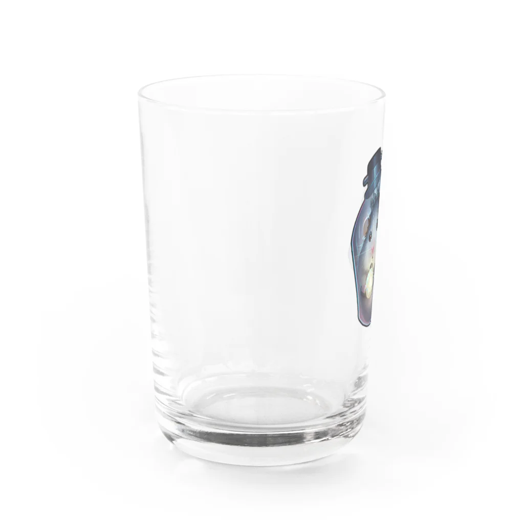 AI_Labの瓶入りハムスターのかわいいアート Water Glass :left