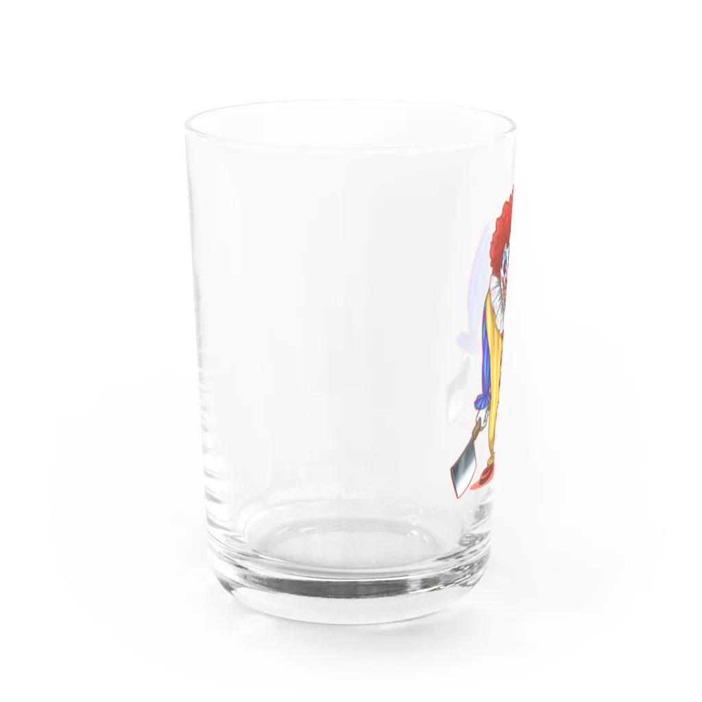 堀越ヨッシーのお店（SUZURI支店）のピエロと遊ぼう Water Glass :left