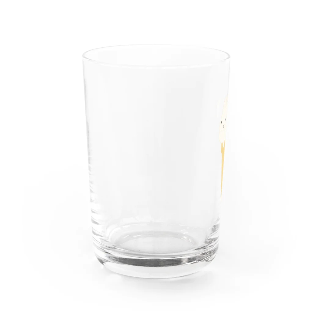 なるみさきのうさアイスクリーム Water Glass :left