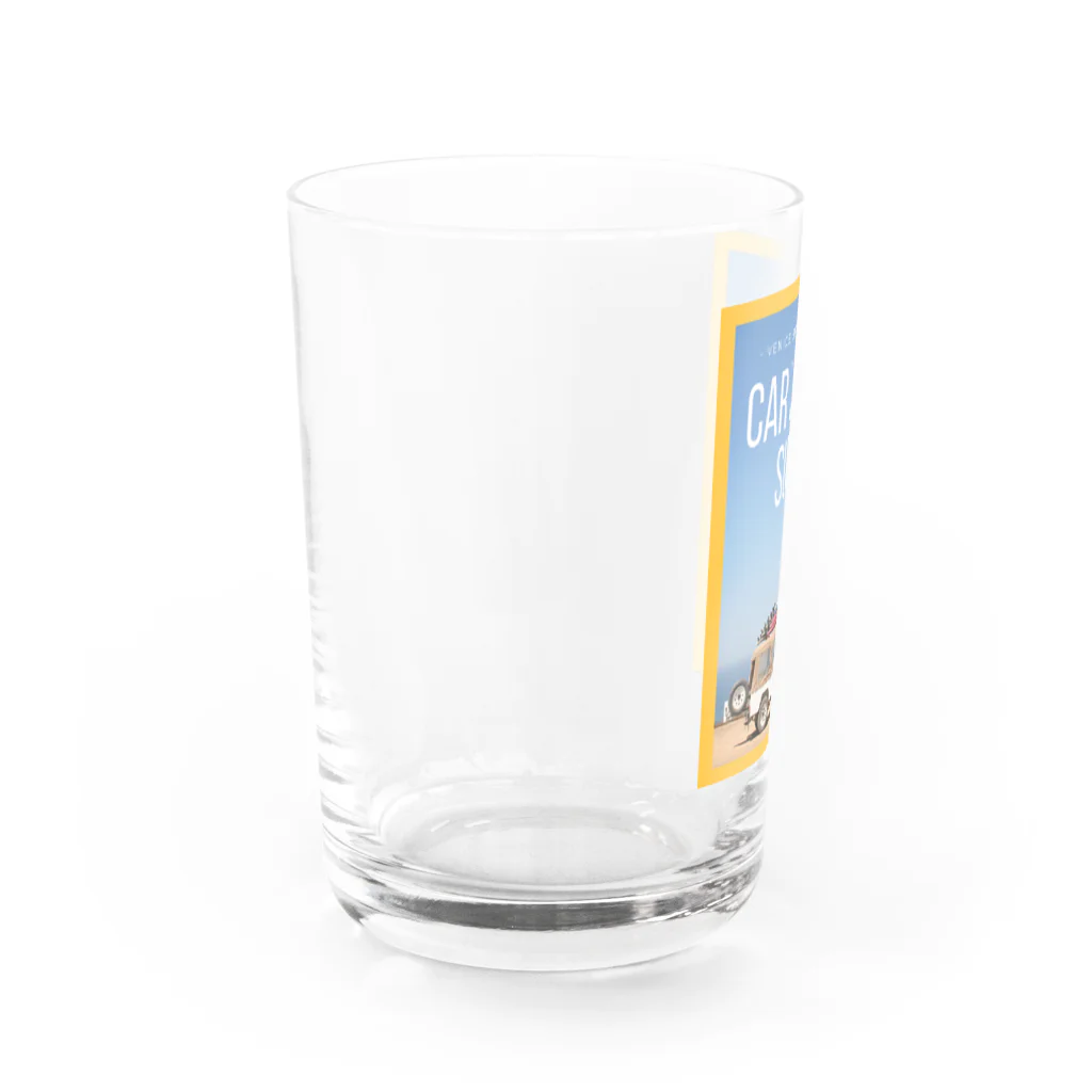 honeycombのサーフボードと車 Water Glass :left