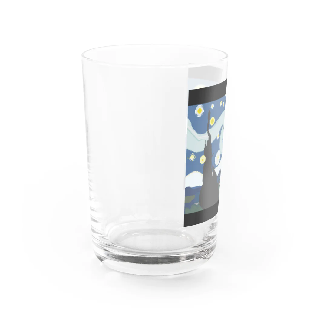 H.K.Goatmanのドット絵星月夜 Water Glass :left