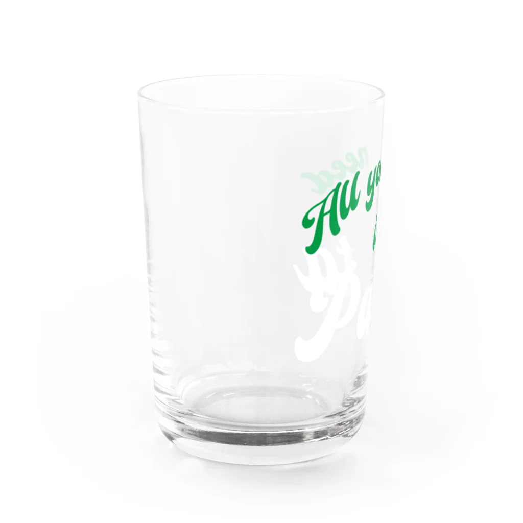 PastabuのAll you need is Pasta ※パスタは地球を救う　黒バージョン Water Glass :left