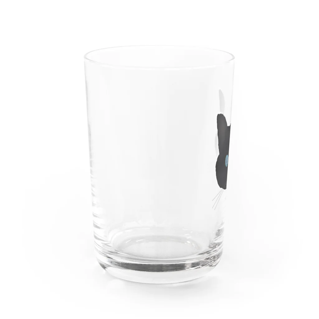 小鳥と映画館の青い瞳の黒猫 Water Glass :left