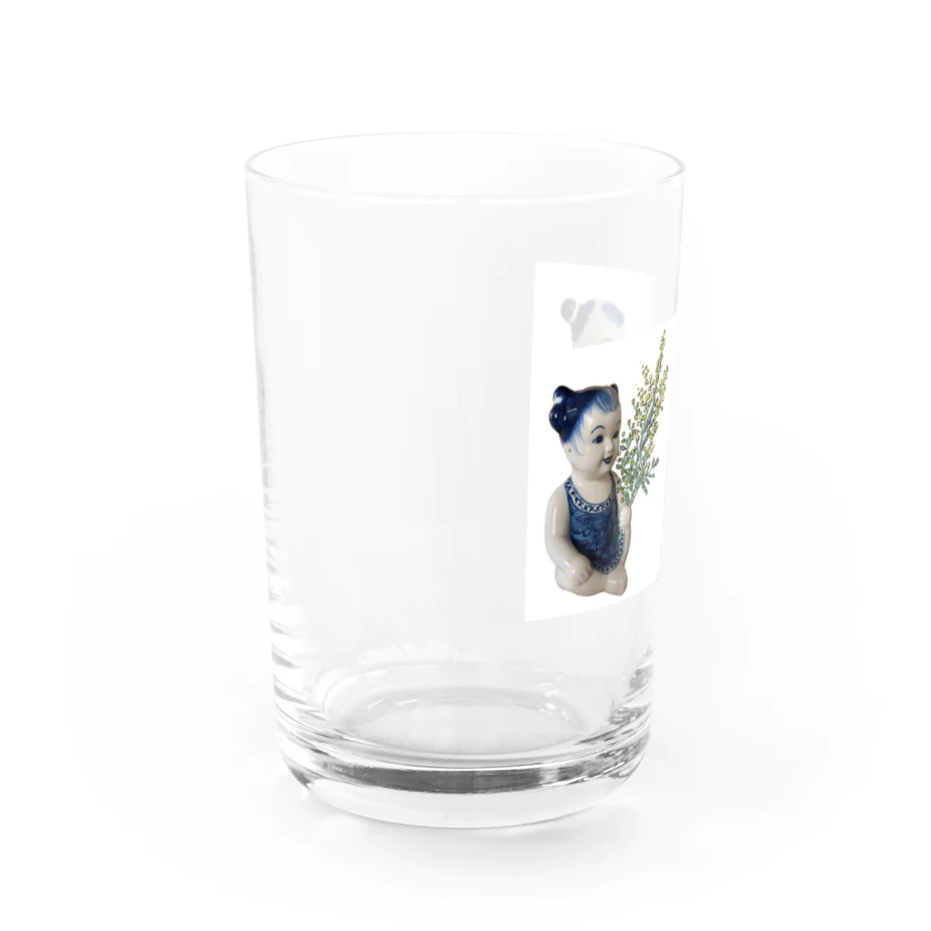 ヤオマサショウテンのヤーちゃんマーちゃん Water Glass :left