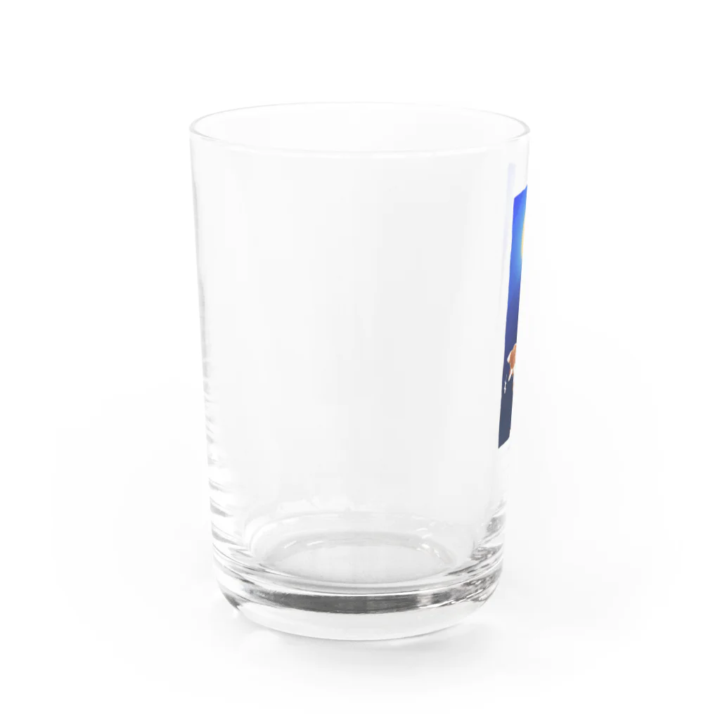 犬甘ちゃんの杜のラームくんとヤモリちゃん Water Glass :left