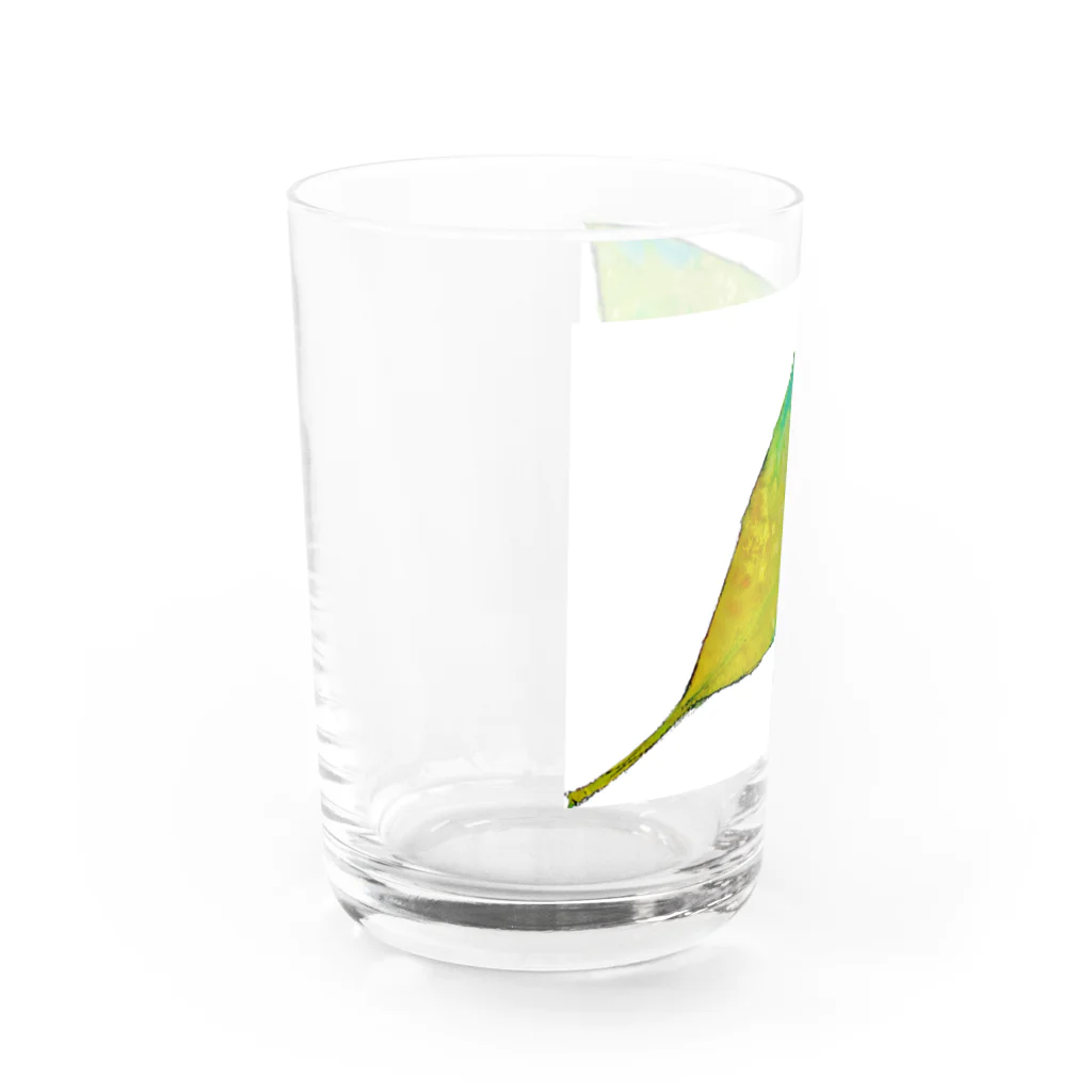 暖暖あたたかの葉っぱ Water Glass :left