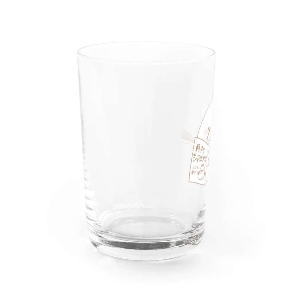 ななせあやのの月刊誌を読むシマエナガ Water Glass :left