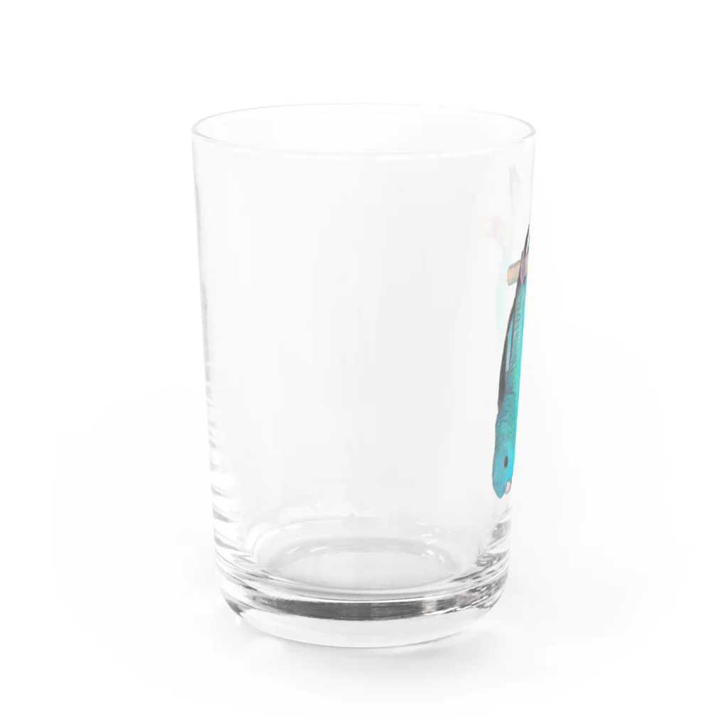 森図鑑の[森図鑑] サザナミインコ水色 Water Glass :left