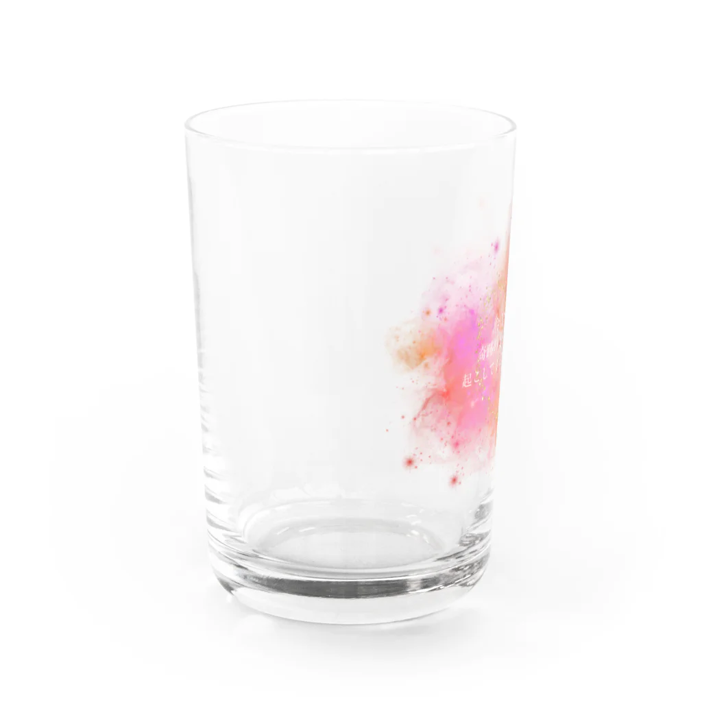 岐部商店｜SUZURI店のあなたが奇跡を起こすグラス（幸福） Water Glass :left