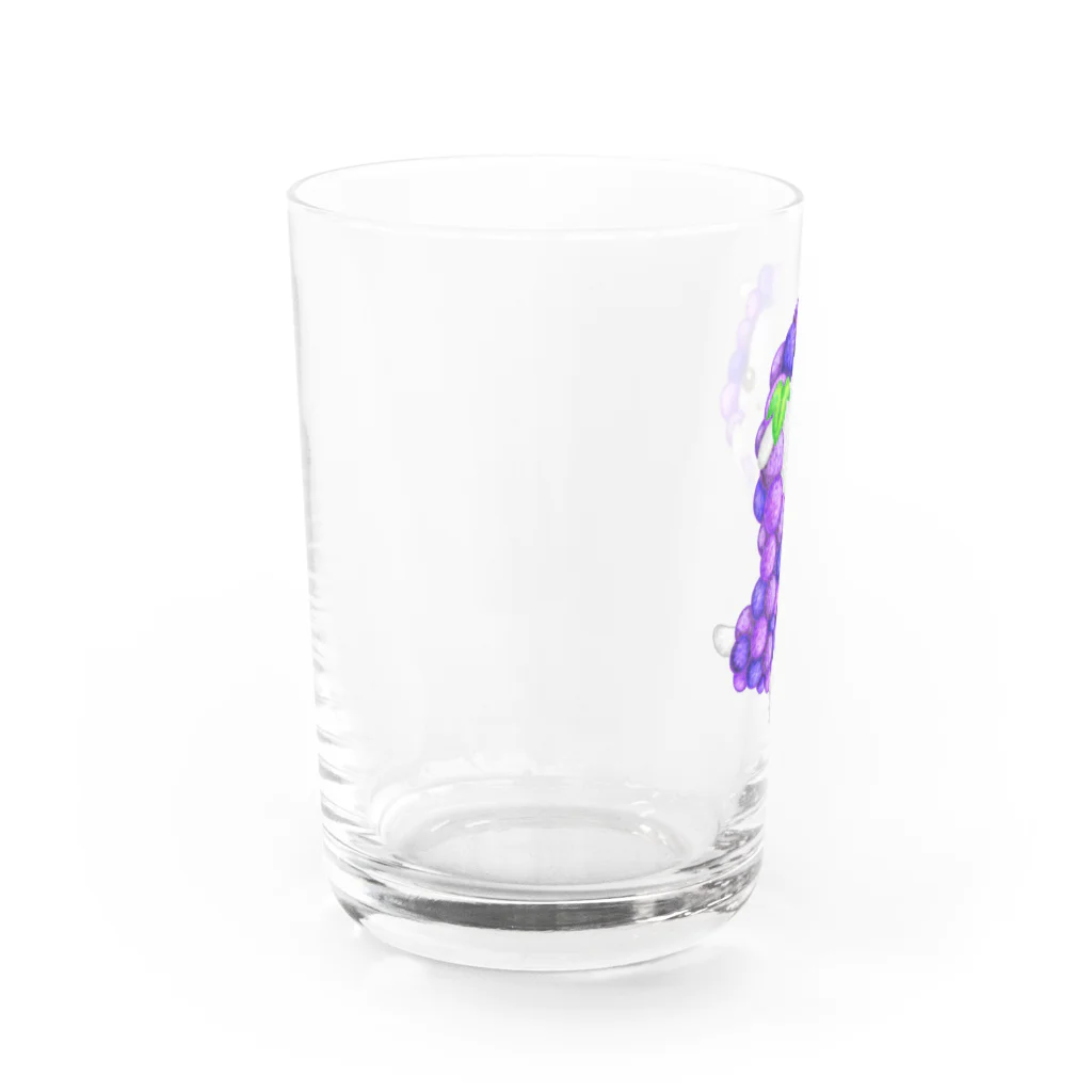 satoayaのアニマルカフェのフルーツアニマル　ブドウヒツジ Water Glass :left