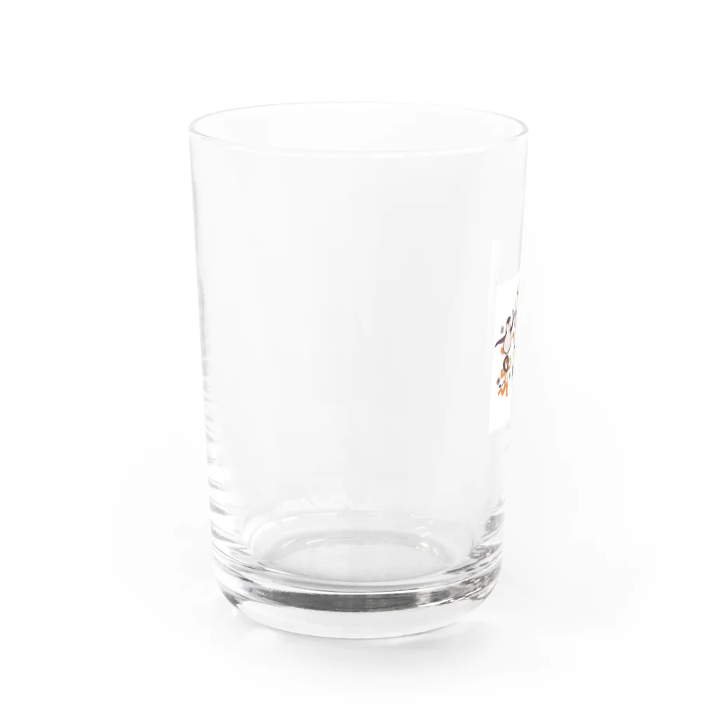 ふりむん達のお店のカチャーシーするアニマル Water Glass :left