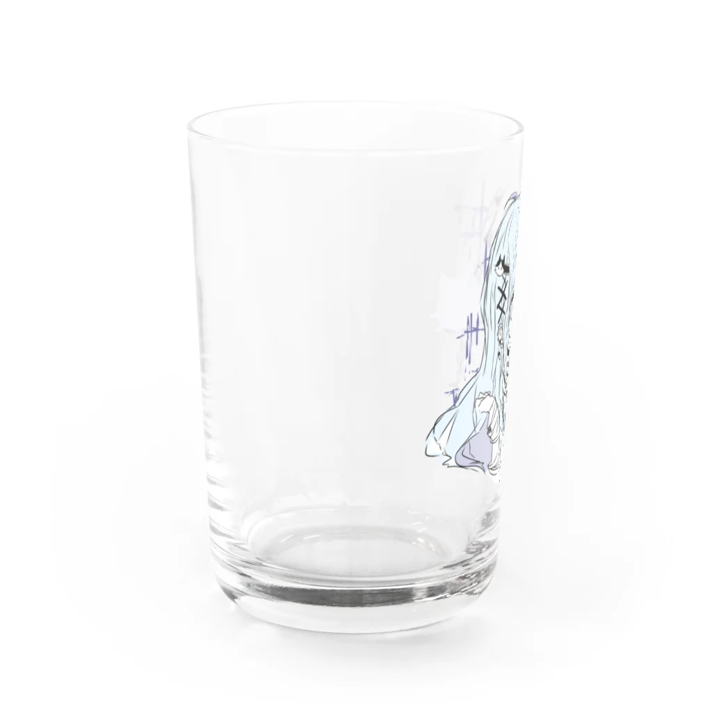 blossomの淡色青紫系女の子 Water Glass :left