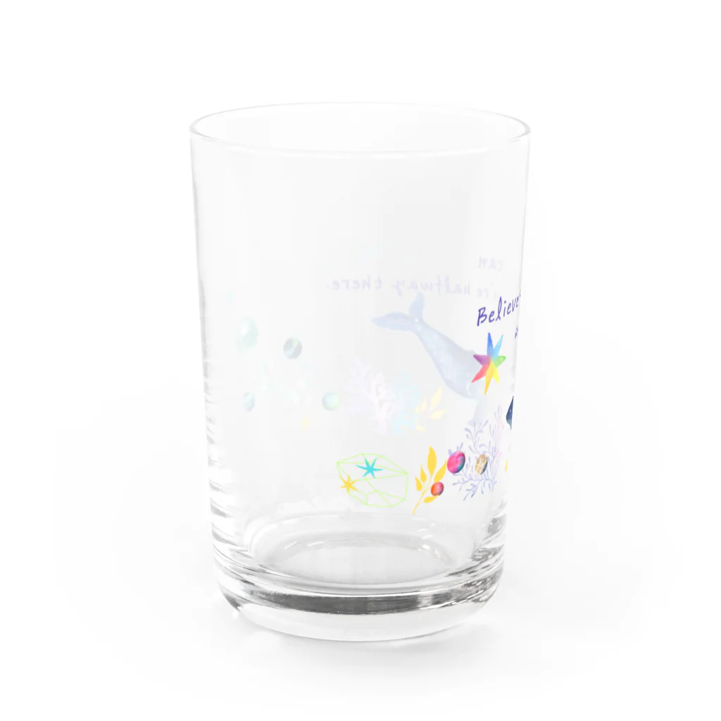 おもしろかわいいは正義！の出来ると信じれば Water Glass :left