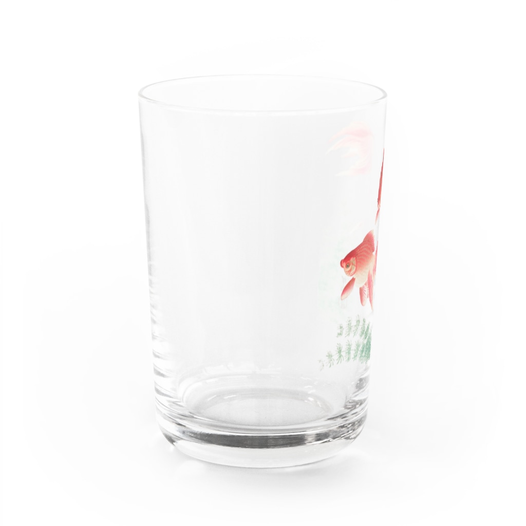 MUGEN ARTの二匹の金魚　小原古邨作品編集　日本のアートTシャツ＆グッズ Water Glass :left