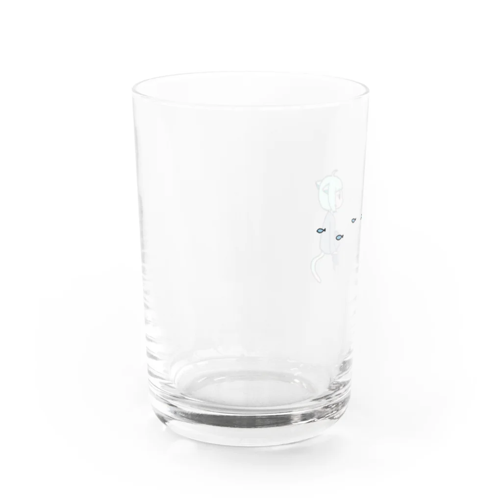 ねこた🐈‍⬛のさかなとねこ Water Glass :left