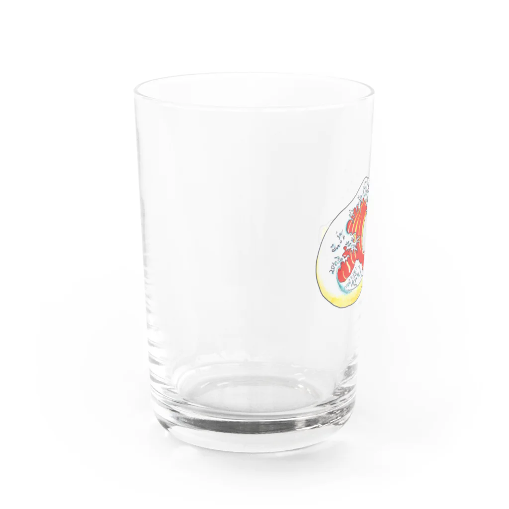 IqophのDrunk北斎 Water Glass :left