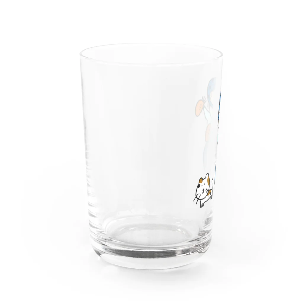 yaseekassy-heppokoの農家とにゃんころ Water Glass :left