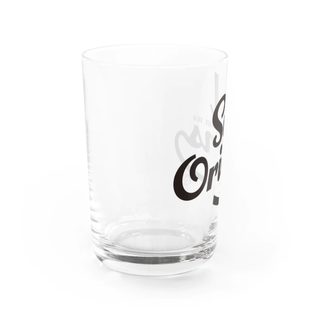 競馬おしゃれグッズ製作所のソールオリエンス（タイポグラフィBLACK） Water Glass :left