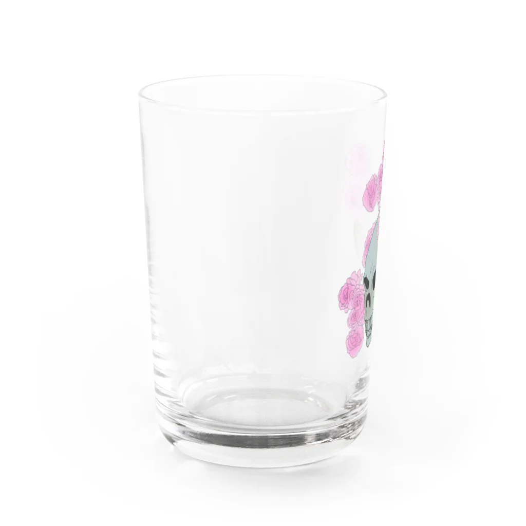 NITROMANIAのスカル（薔薇） Water Glass :left