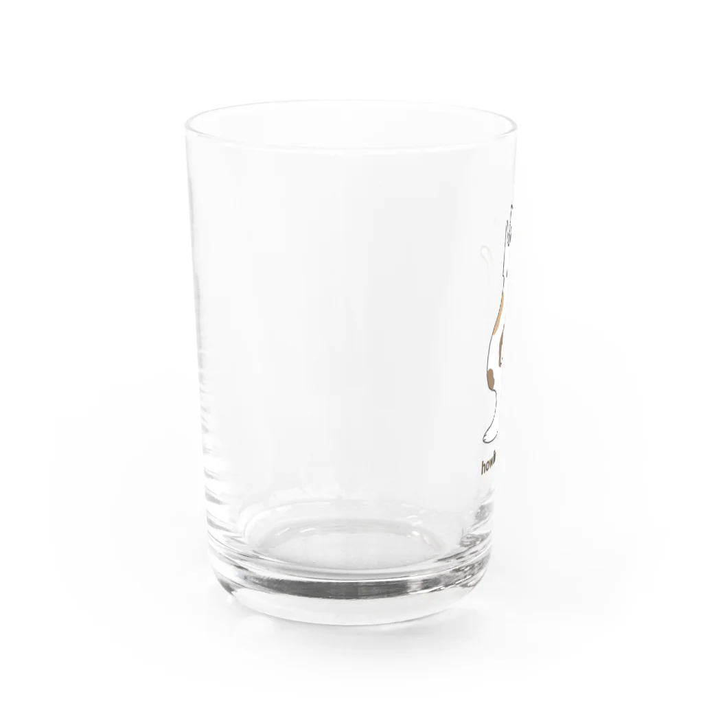 吠える動物の吠えるネコ Water Glass :left