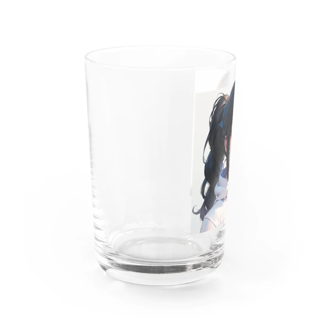 yotti0324の透明感あるポニーテールの女の子 Water Glass :left