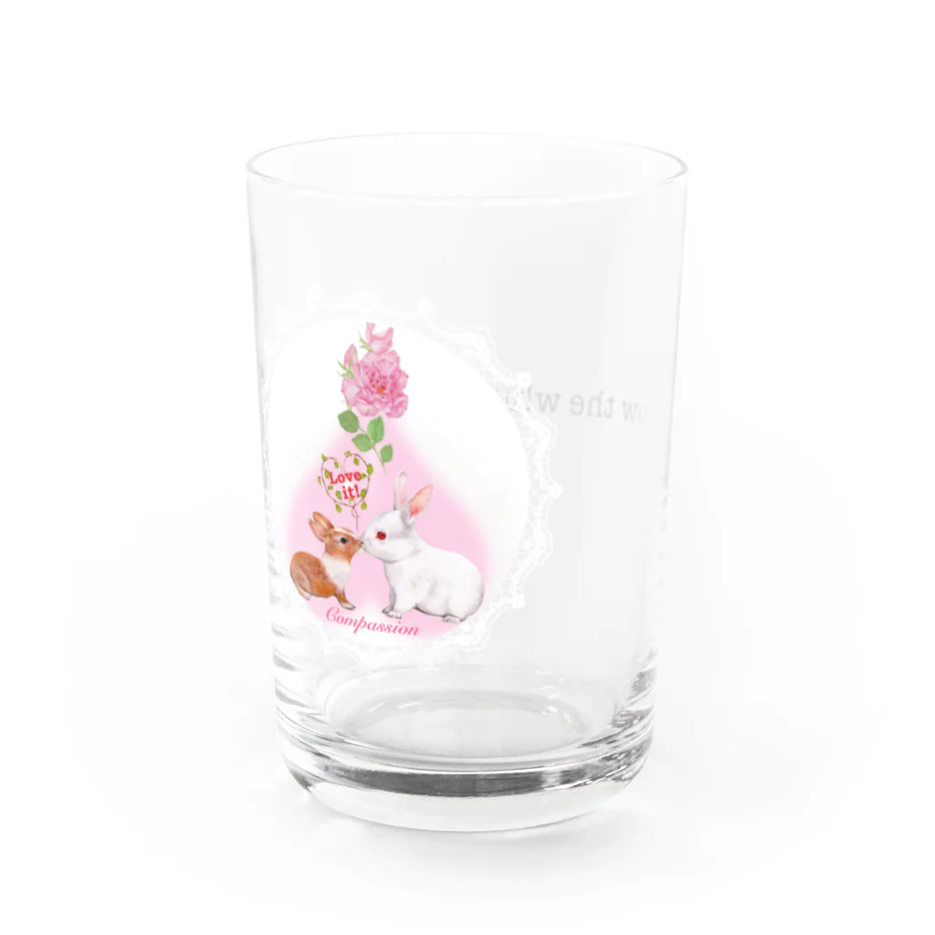 idumi-artの白うさぎ　matrixバージョン Water Glass :left