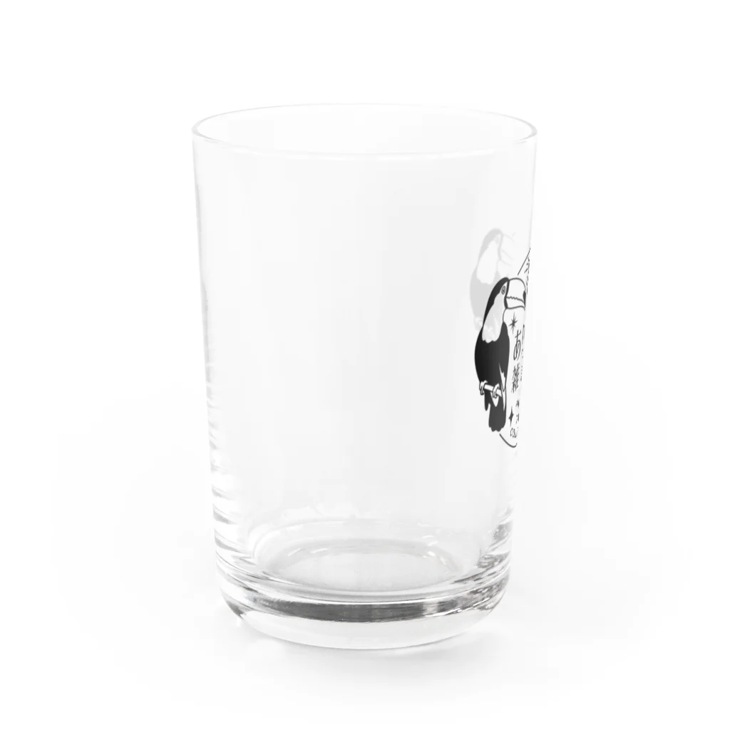 ありしろ雑貨店(suzuri支店)のありしろ雑貨店公式グッズ（モノクロVer.） Water Glass :left