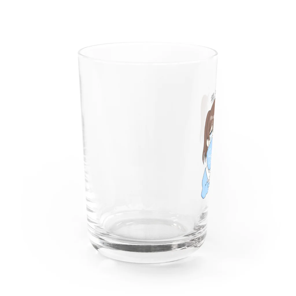 こくうの推しが尊いちゃん(水色) Water Glass :left