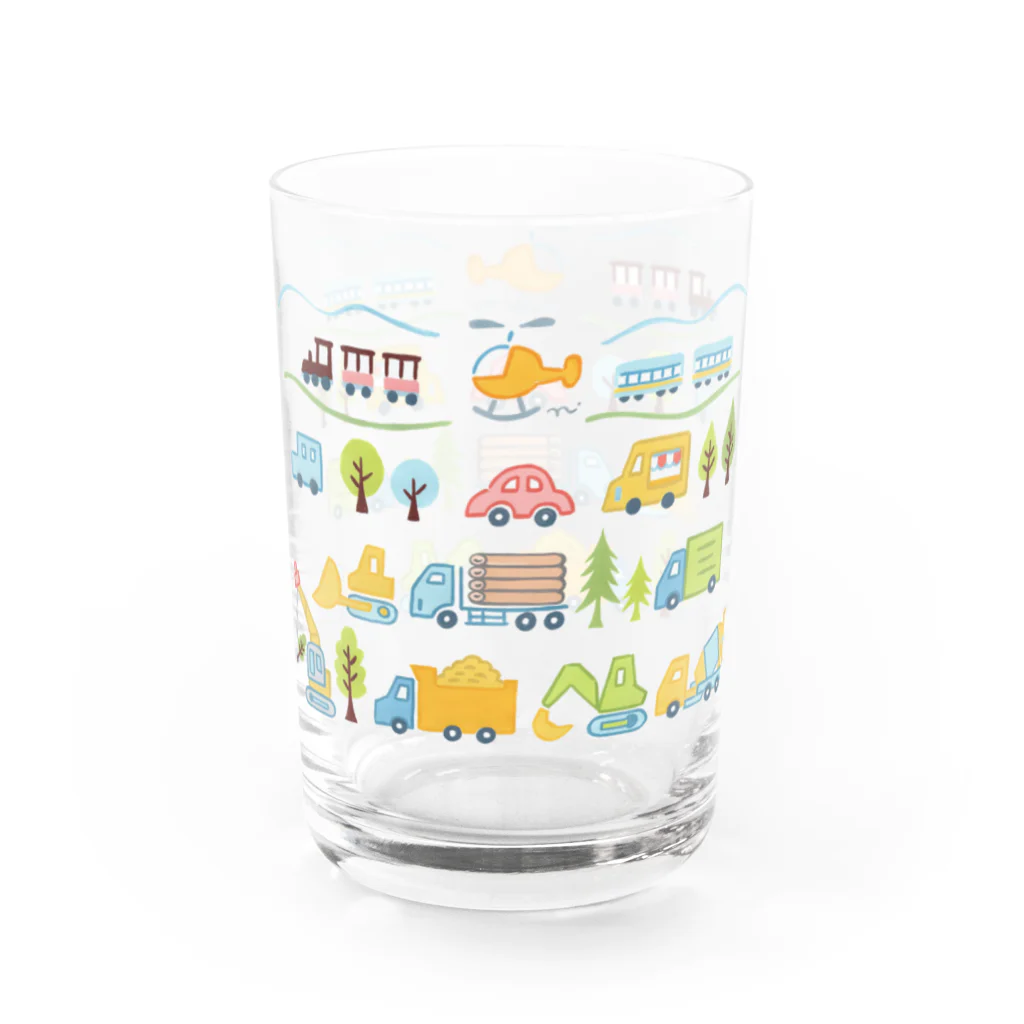 Norinののりものたちと森 Water Glass :left