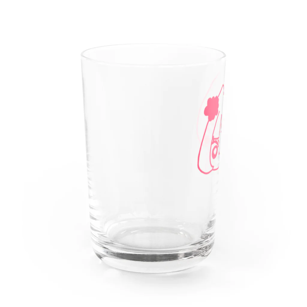 小鈴商店_SUZURI支店のもちもちこぼこら(ピンクもちもち) Water Glass :left