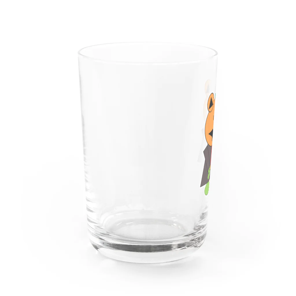 🐸かえるさんと仲間たち🐸のハロウィン　パンプキンパパ  Water Glass :left
