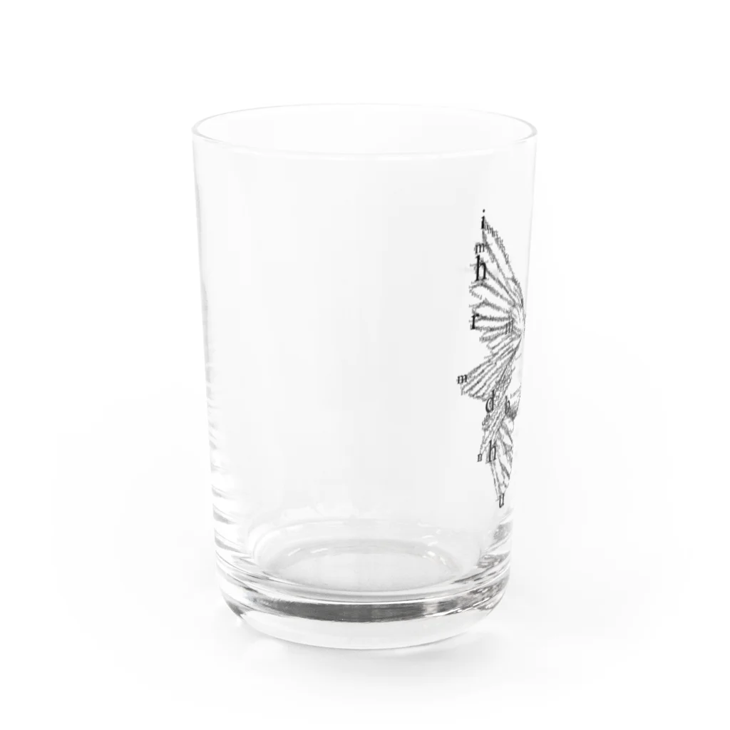 t-shirts-cafeのフォントイラストレーション『hummingbird（ハミングバード・ハチドリ）』 グラス左面