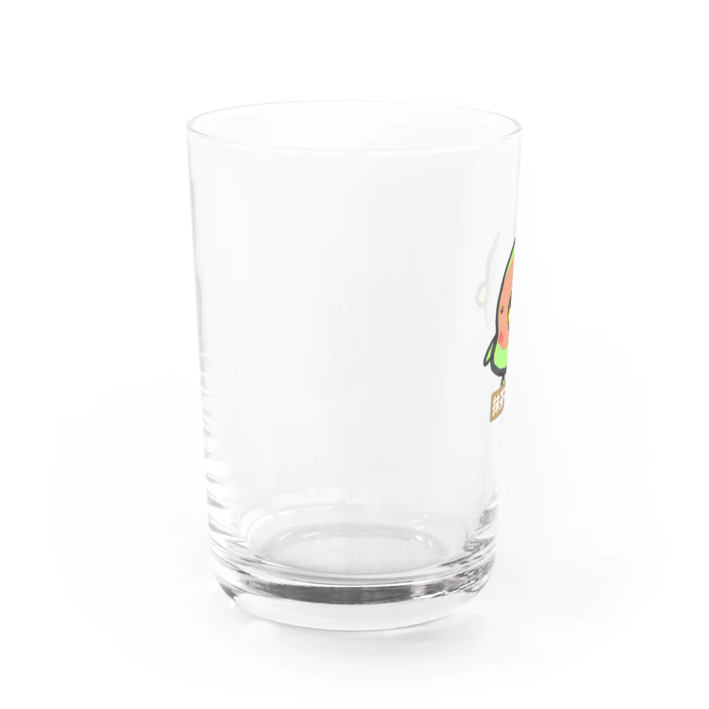 抹茶の日常🍵公式グッズの抹茶のオリジナルグラス Water Glass :left