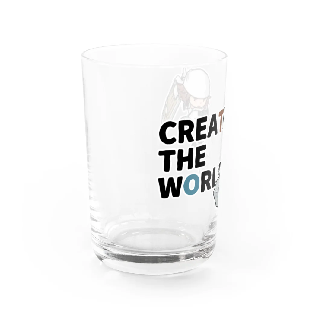 mocchi’s workshopのCREATE THE WORLD グラス左面