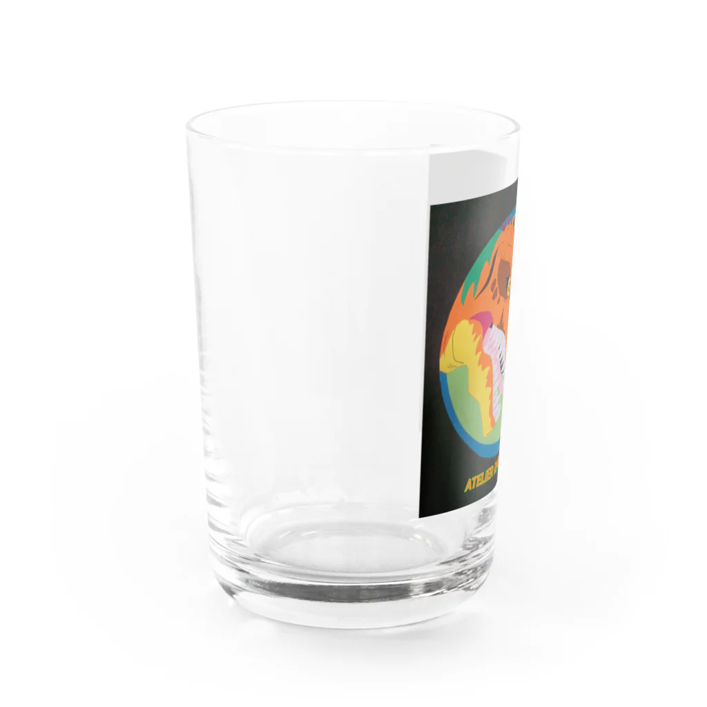 恐竜壁面専門RIKUのRIKUのティラノサウルスパーカー Water Glass :left