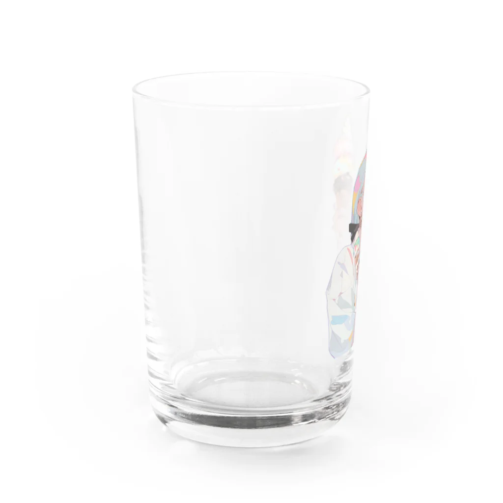 ヤバいTシャツ屋しゃんの暑い夏はアイスだ011 Water Glass :left