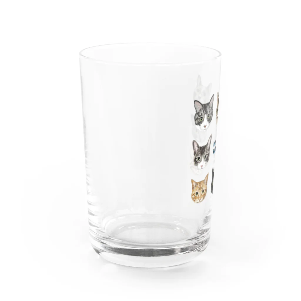 みきぞーん｜保護猫 ミッキー画伯と肉球とおともだちのmuchaguraainima Water Glass :left