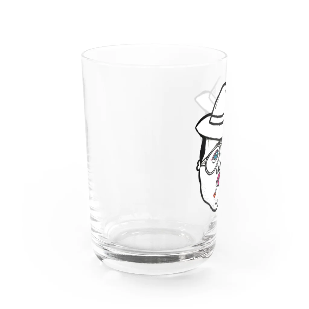 金剛力ぷりすけ像のブルーアイズ女スパイ田中ことこ Water Glass :left