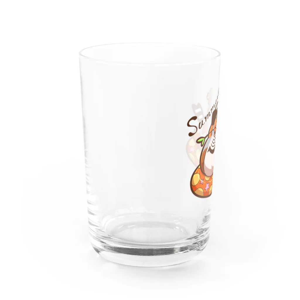 こまつなをねらうとりショップのSummerキンカチョウ Water Glass :left