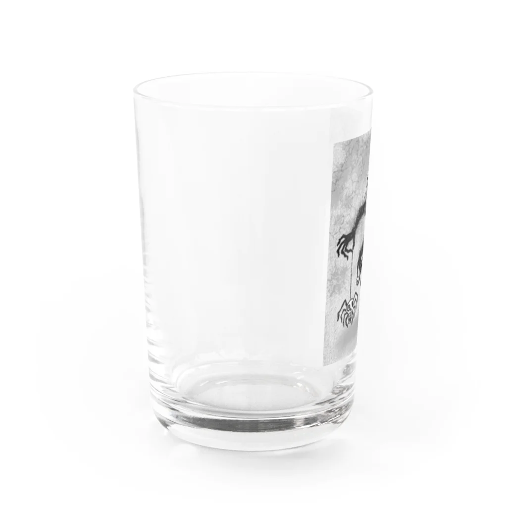 ハラDの風変わりショップのクモの巣男 Water Glass :left