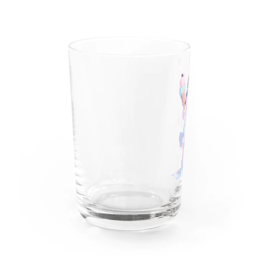 ヤバいTシャツ屋しゃんの暑い夏はアイスだ015 Water Glass :left