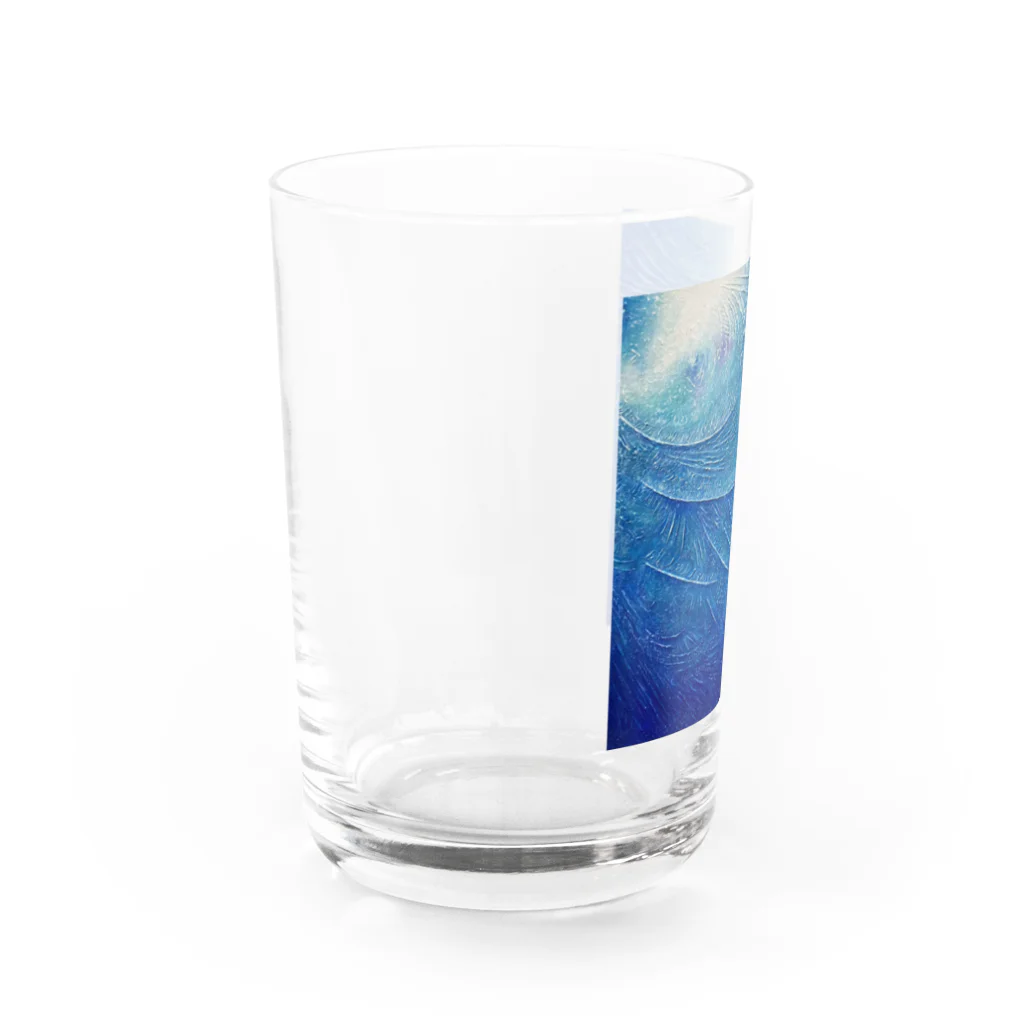 氷紋美術館の天恵〜JapanBlue〜始まりの青 Water Glass :left