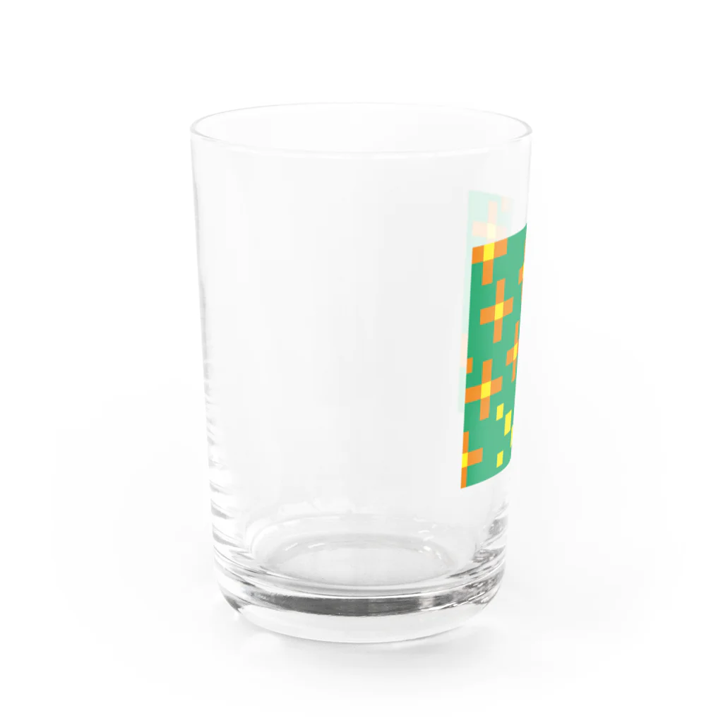 1080shopの花オレンジ Water Glass :left