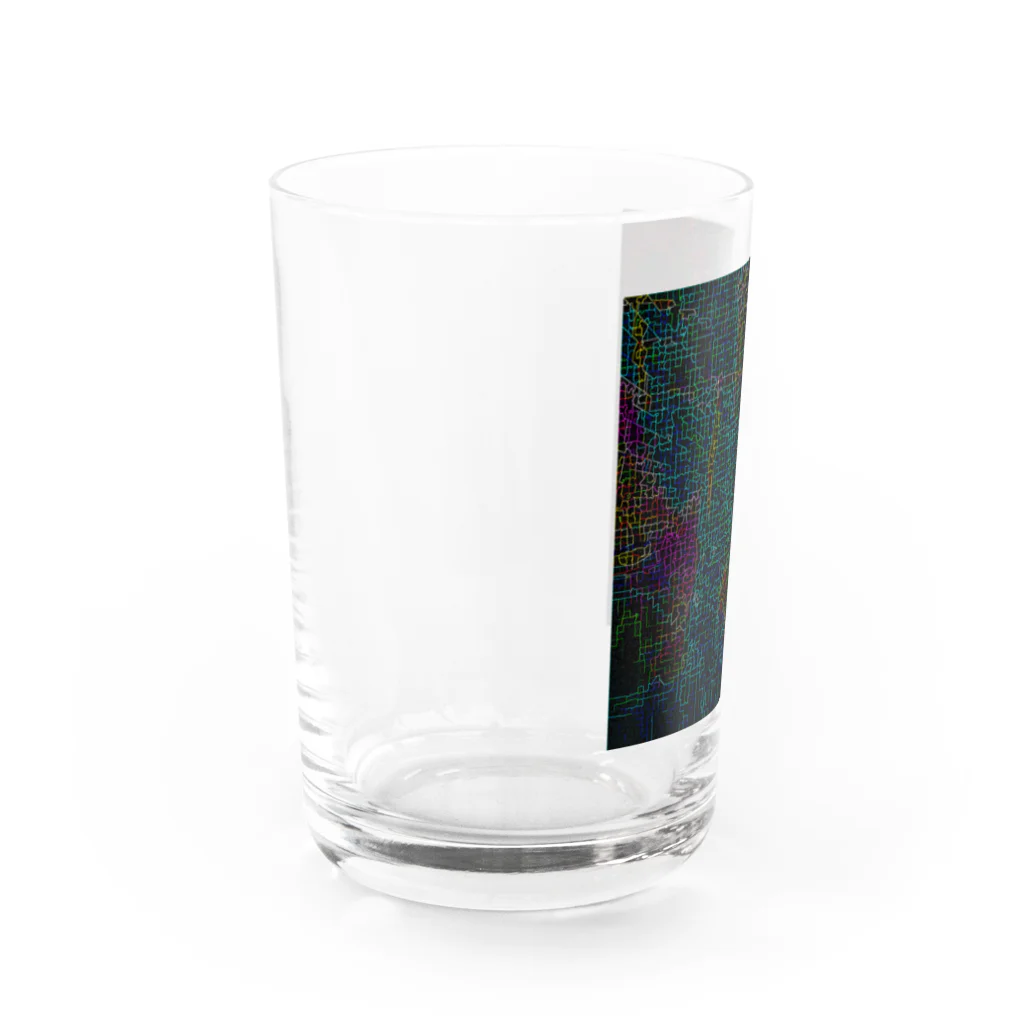 水草のサイバーな都市の地図 Water Glass :left