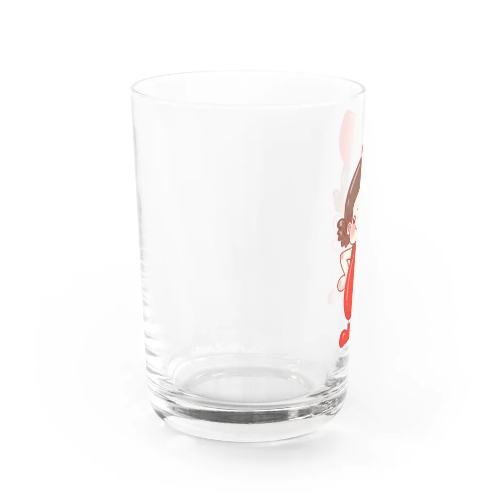 よしりん*ﾟのイチゴが好きすぎてイチゴになりたい女の子 Water Glass :left